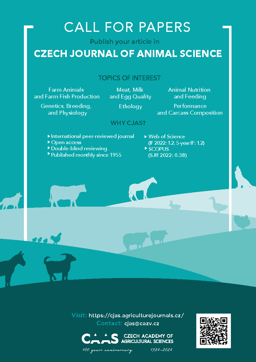Czech Journal of Animal Science - Call for Papers